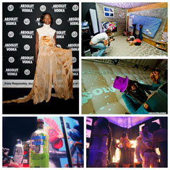34 transforms art into party for Absolut Vodka
