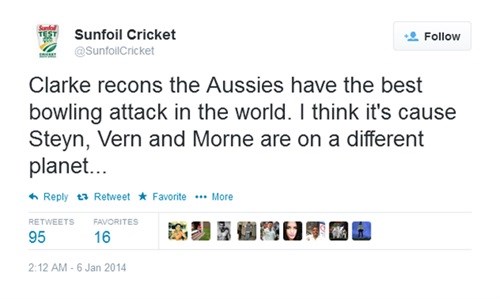 @SunfoilCricket cooks on Twitter with 34