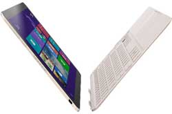 The Asus Transformer Book T300 Chi, a super-slim combined laptop and tablet unveiled at Computex. Image: