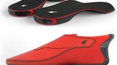 The LeChai shoes and inner-soles that link to a mobile phone via Bluetooth to provide directions using Google Maps. The shoe vibrates to indicate in which direction the wearer should go. Image: