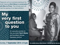 Ruth Weiss and SA liberation politics on exhibition in Cape Town