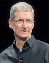 Apple's Tim Cook says that new security features in iOS 8 make it impossible for Apple to scrutinise user information or for any security agency to break in without the users passcode. Image: Twitter