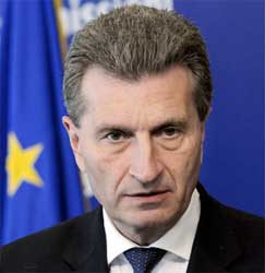 EU Digital Commissioner Guenther Oettinger has been berated by the German press for saying celebrities who are &quot;stupid enough&quot; to put nude images on the internet cannot be protected. Image: