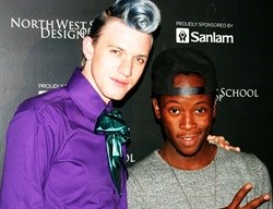 Gert-Johan Coetzee with previous winner Quincy Thabang.
