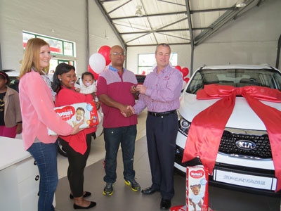 Huggies hands over Kia Sportage to first winner