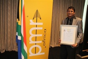 Executive for the KZN Region, Devan Munien, proudly displaying Damelin’s Golden Arrow award.