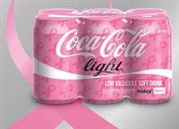 Coca-Cola Light dressed in pink to raise awareness for breast cancer