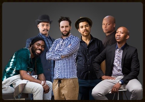 Receipients of the 2015 Standard Bank Young Artists Award (from left - right): Nduduzo Makhathini (Jazz), Athi-Patra Ruga (Performance Art), Christiaan Olwagen (Theatre), Kemang Wa Lehulere (Visual Art), Musa Ngqungwana (Music) and Luyanda Sidiya (Dance).