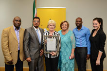 From left: Mashane Mphahlele, Yusuf Essack, Estelle van der Walt, Tania Smith, Julius Sithole, Kerry Staples