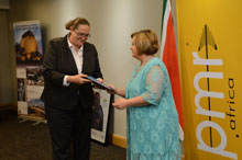 GM of Damelin Menlyn Tania Smith, awarding the bursary to Amal Grey of Gildenhuis Malatji Attorneys