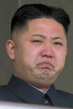 Kim Jong-Un - not crying, but he won't like the 'crying pig' reference. (Image extracted from YouTube)