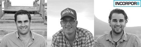 The Incorpor8 management team: Crowley, Nicol and Paarman