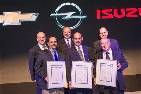 Back row: L-R, Brian Olson, Mario Spangenberg, Ian Nicholls - Front row: L-R, Johan Olivier, Noel Allchin, Mark Wilson