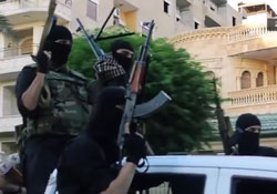 'Rehana the ISIS slayer' turned out to be nonsense. (Image of ISIS fighters extracted from YouTube)