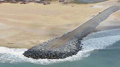 Groynes at the Keta Sea Defense Project on Ghana’s coast. Kwasi Addo Appeaning