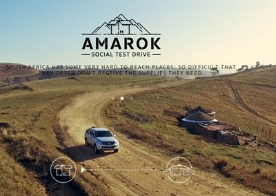 Amarok Social Test Drive delivers supplies to the needy