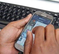 One of the agency’s mobile app developers hard at work