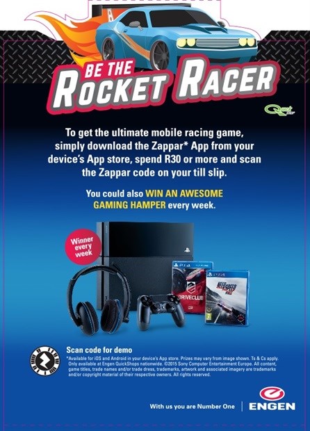 Engen launches #RocketRacer with augmented reality app, Zappar