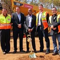 Liviero’s Johan van der Westhuizen, Martijn Groot, Moses Maponyane, Stuart Knight and Johan Bouwer at the sod-turning event for the Gauteng Growth and Development Agency’s new industrial development zone.