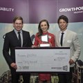 Greenovate Award winners (L-R) UCT team of Dijon Ross, Miekie van der Merwe and Rowan McKenzie