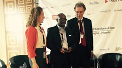 Yves Eonnet (right), receiving the Kalahari Award