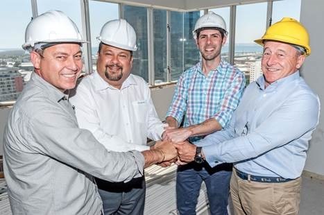 Juan Hugo of JW Hugo Construction, Shaun Rai of Stonehill Property Fund, David Cohen MD of Signatura and Dave Heron, MD Murray and Roberts