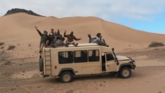 The eight students at the Wilderness Safaris Damaraland Adventure Camp where the first part of the course was offered - photo by Gerhard van Niekerk.
