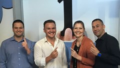 Rick Rupping, head of marketing, Matt Arnold, brand manager, Brina Sieber, digital strategist and Grant Malherbe-Stroud, media manager