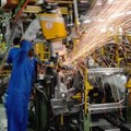 Machines operate at Ford’s assembly plant in Silverton, Pretoria. While manufacturing should be benefiting from the weak rand, high-cost imports, low demand and currency volatility are stifling the sector.
Image source: