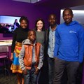 Sheryl Sandberg with young Malawian developers