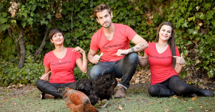 #LetThemBeFree celebrities are shouting on Freedom Day in support of a campaign to get McDonald's SA to commit to only using cage-free eggs. Masterchef winner Kamini Pather, actor Benedikt Sebastian together with Yolanda Guse who started an online petition (supported by more than 16,700 South Africans and four animal protection groups) are encouraging all to show their support by signing the petition.