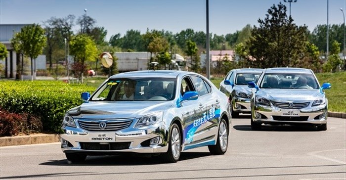 Self-driving Changan cars. Image source: