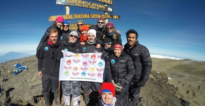 The Kilimanjaro Challenge 2014 team at the summit