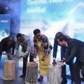 Tigo management and local government officials at the launch of Tigo 4G in Mwanza City, Tanzania, earlier this year