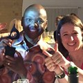 Magna Carta CEO, Vincent Magwenya, celebrates in Berlin last night