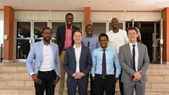 Alon Lits, (Uber GM SSA), Loic Amado (Head Of Expansion SSA), Bertrand Nembot Launcher and some of the first driver-partners in Kampala