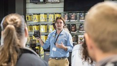 Cape Union Mart's product specialist presenting one of the 10 top gifts at Father's Day Experience