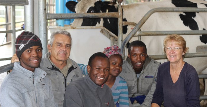 Peter and Sandy Ward with interns