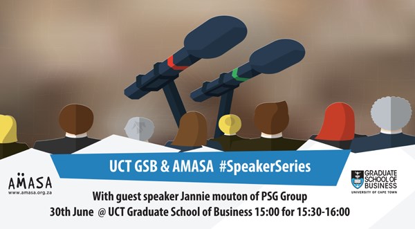 AMASA Cape Town and UCT Graduate School of Business partner to host #SpeakerSeries