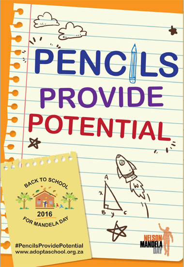 Pencil in education on Mandela Day - and improve the prospects of South Africa's learners