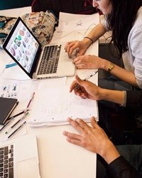 Red & Yellow students at work