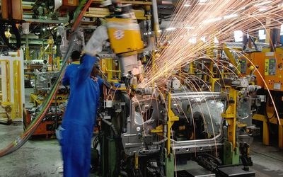 Machines operate at Ford’s assembly plant in Silverton, Pretoria. Picture: