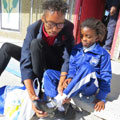 School shoes for students of Injonga Primary