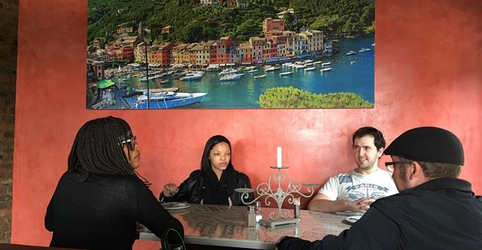 Eating on the run at Stefano's