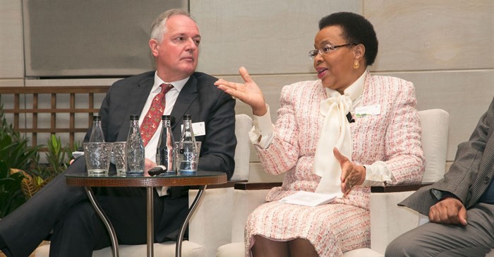 Unilever CEO, Paul Polman, with former First Lady, Dr Graça Machel