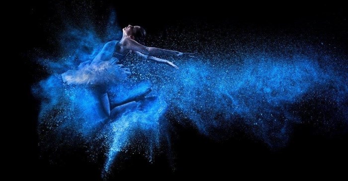 Blue ballet dancer