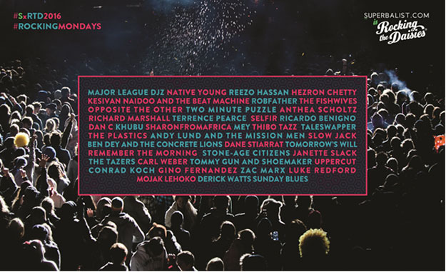 Superbalist is Rocking the Daisies 2016 concludes artist lineup