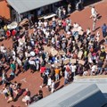 Protesters occupying The Old Biscuit Mill. Photo: Ashraf Hendricks