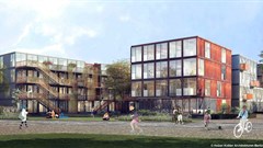 German developer Jörg Duske has built student accommodation out of recycled shipping containers.