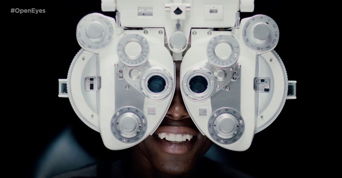 Twala having his eyes tested